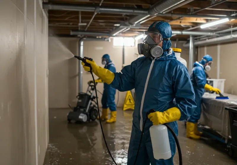 Basement Sanitization and Antimicrobial Treatment process in Tallapoosa, GA